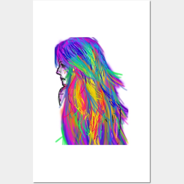 rainbow hair Wall Art by oddityghosting